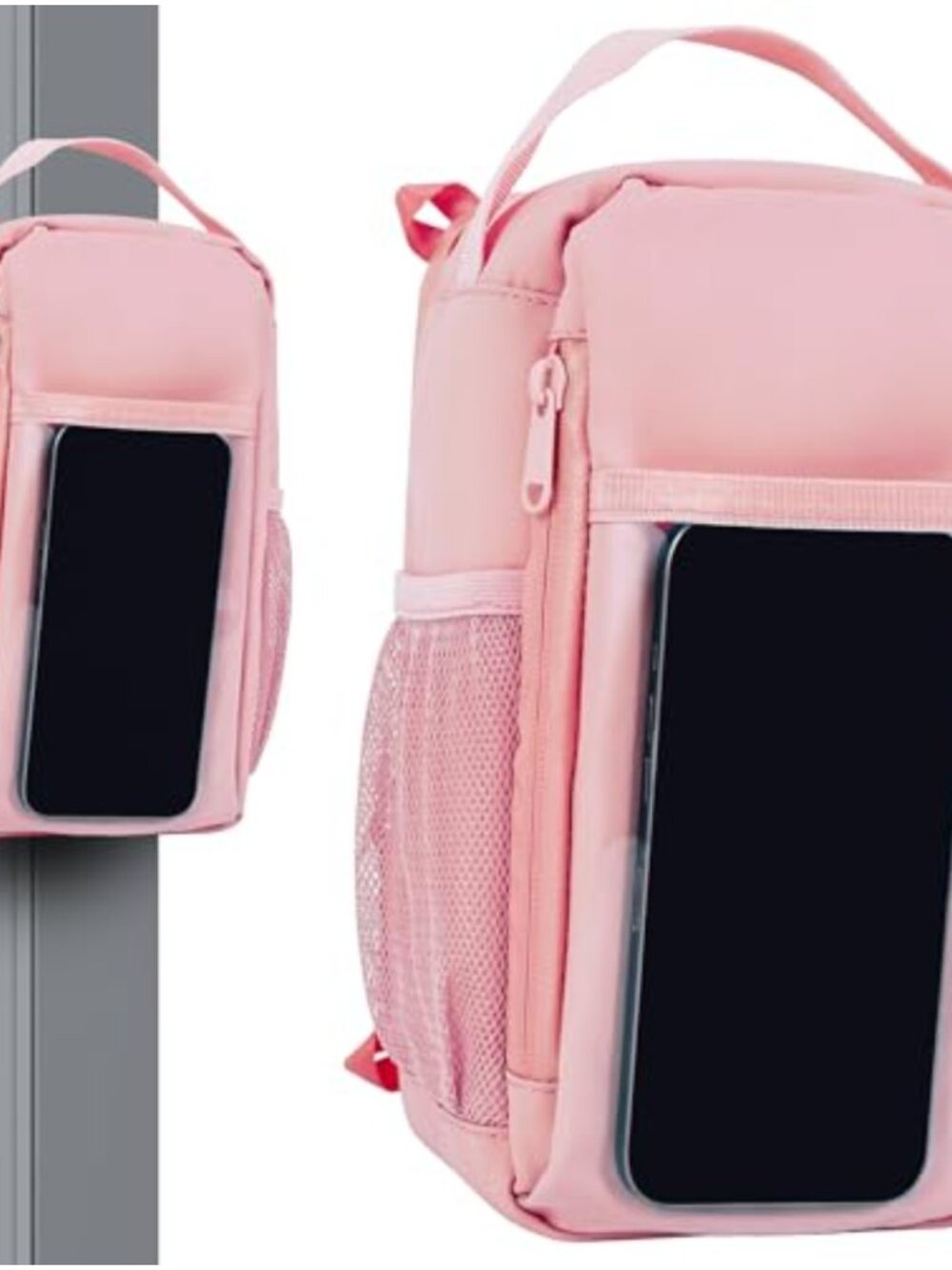 Magnetic Gym Bag Water Bottle Carrier Phone Pocket Shoulder Strap